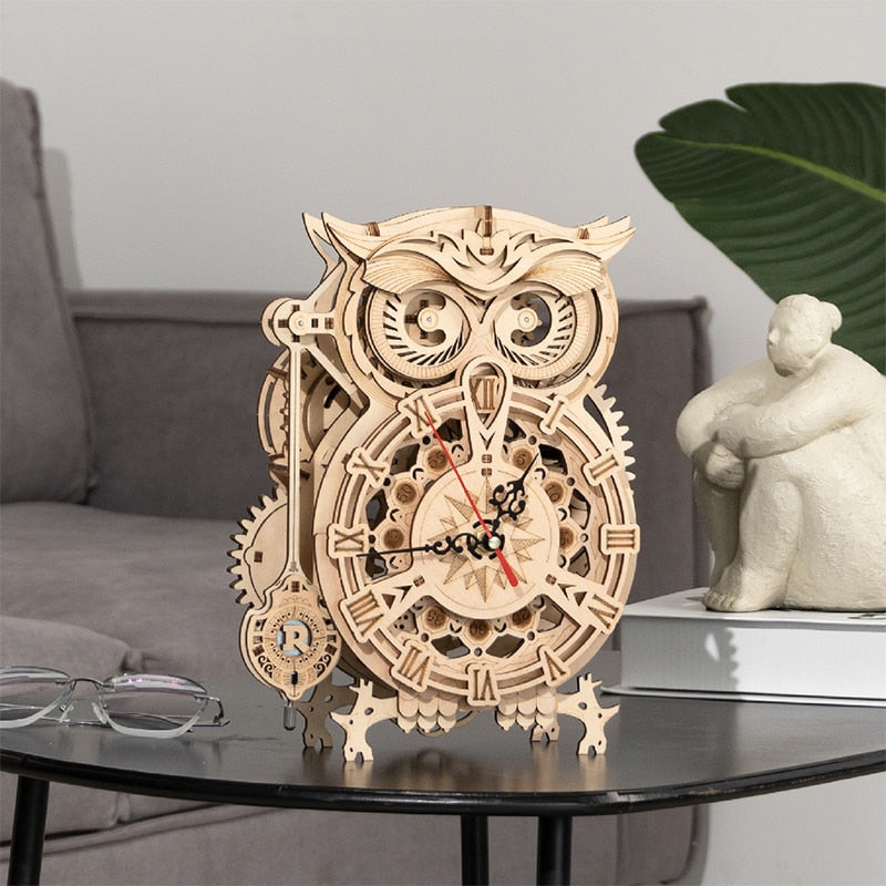 Cuteefun Maquette en Bois a Construire pour Adulte, Horloge Hibou Puzzle en Bois en 3D à Monter, Kits de Construction de Bricolage en Bois, Idée Cadeau Créative | Kit de bricolage en Cuteefun Maquette en Bois a Construire pour Adulte, Horloge Hibou Puzzle en Bois en 3D à Monter, Kits de Construction de Bricolage en Bois, Idée Cadeau Créative | Kit de bricolage en