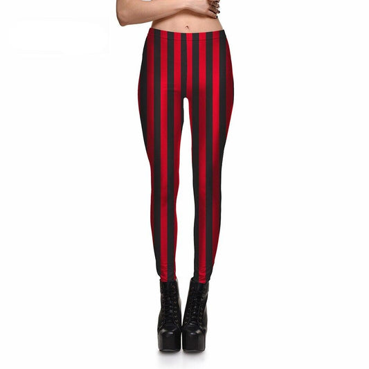 Steampunk Leggings<br> Dark Stripes