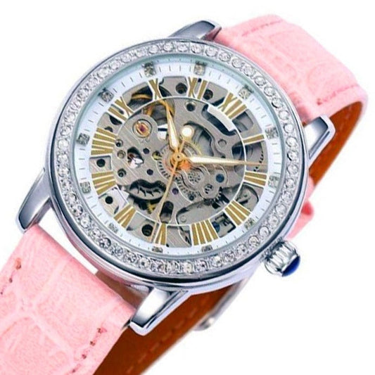 Montre Squelette <br> Rose