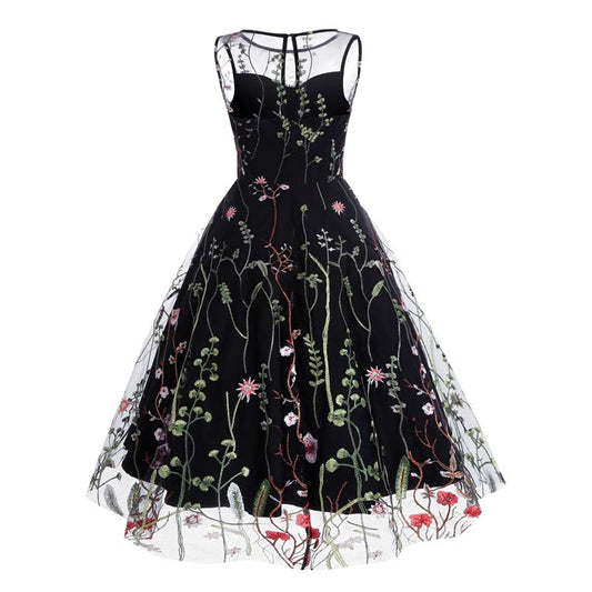 Vintage Flower Dress - Embroidered Patterns