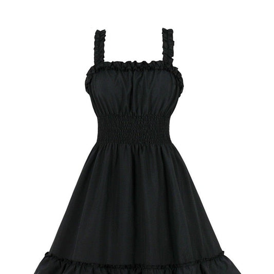 Robe Noire Bretelles - Goth Style