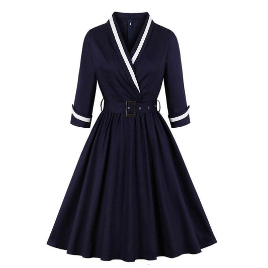 Robe Pin Up Bleu Marine