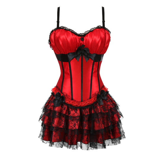 Robe Rouge Corset - Cabaret Burlesque