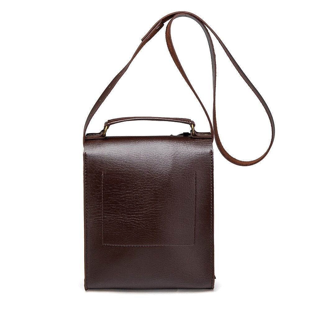 Sacoche Cuir Retro Steampunk Pour Homme - Taille Moyenne, Noir, Bandoulière Pratique
