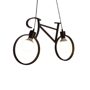 Lampe Steampunk <br> Suspension Bicyclette