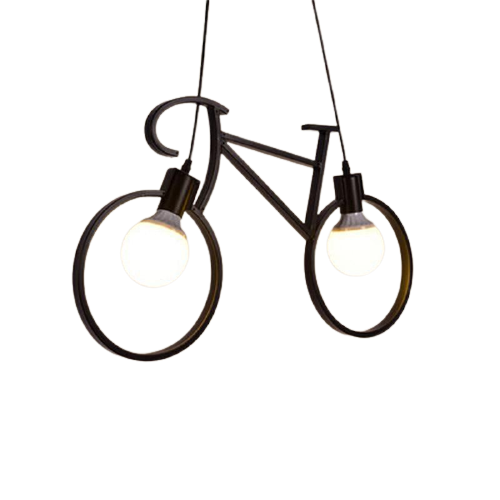 Lampe Steampunk <br> Suspension Bicyclette