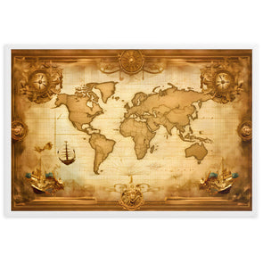 Tableau Carte du Monde Ancienne