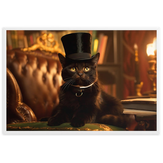 Tableau Chat Noir - Aristocrate