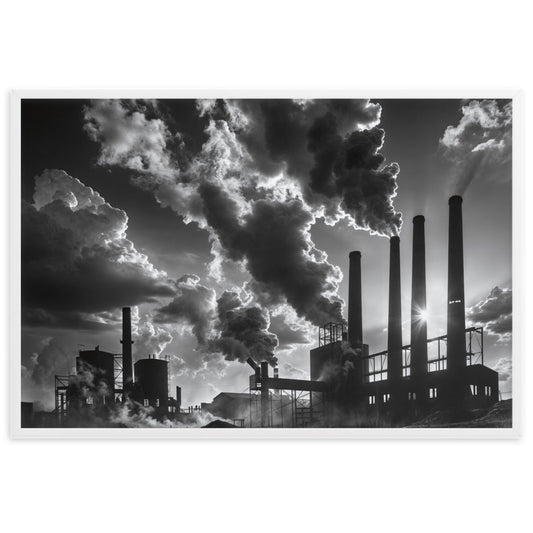 Tableau Noir et Blanc Industriel