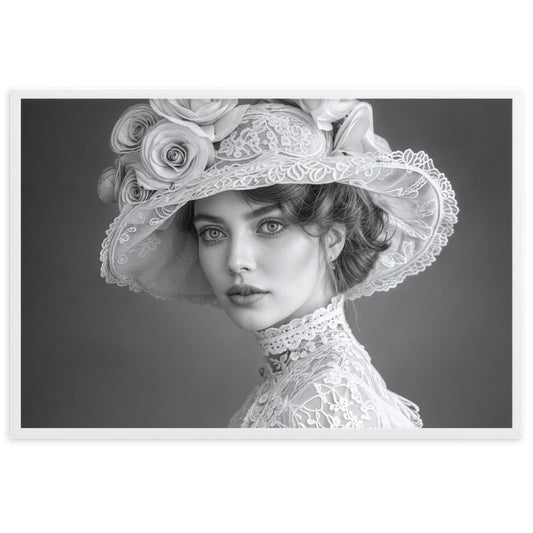 Tableau Noir et Blanc Vintage - Charme Victorien