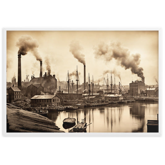 Tableau Paysage Industriel – Noir et Blanc