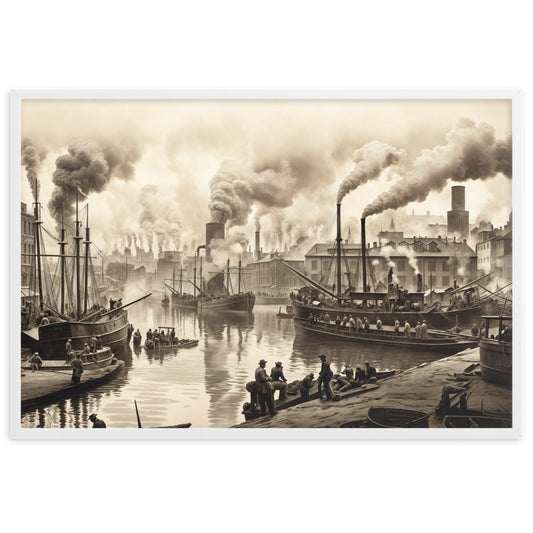 Tableau Vintage Industriel - Affiche Noir et Blanc