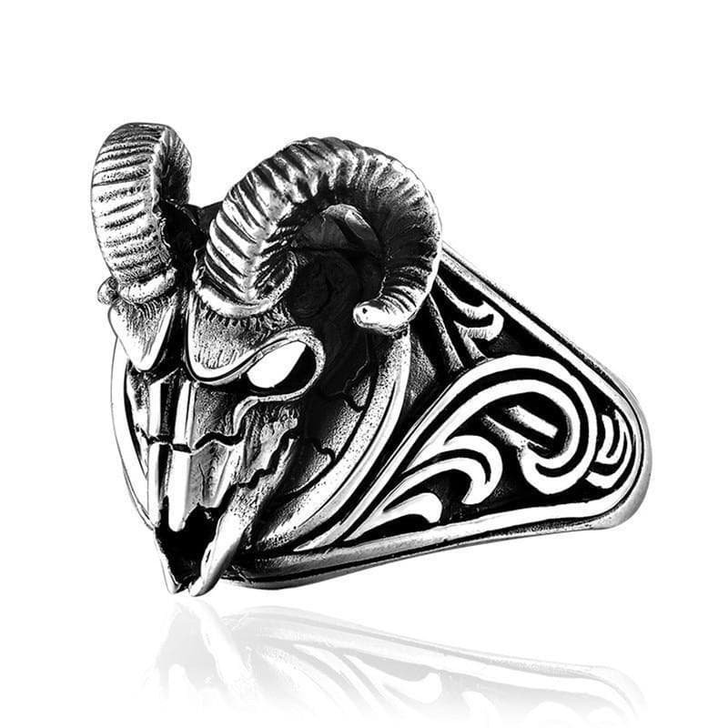 Bague Argent Baphomet