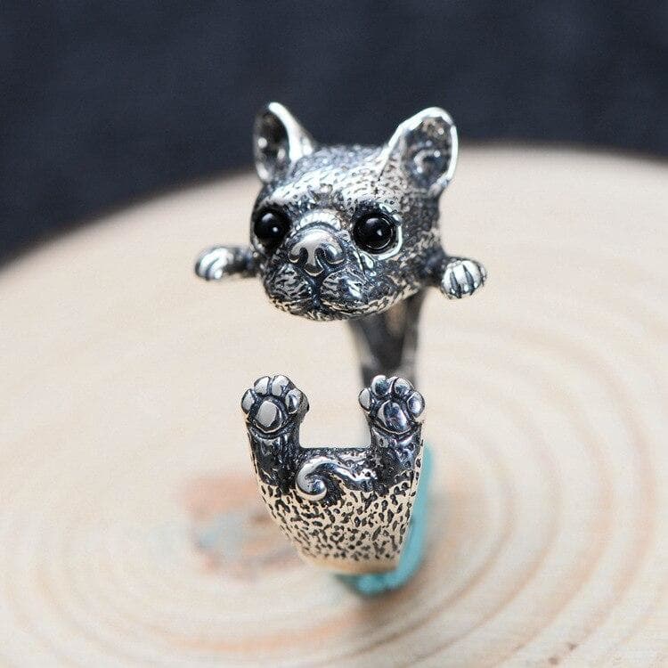 Bague Bouledogue posée | Steampunk Store