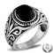 Bague Homme Argent Onyx | Steampunk Store