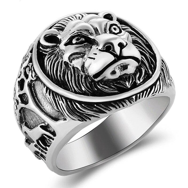 Bague homme lion online or