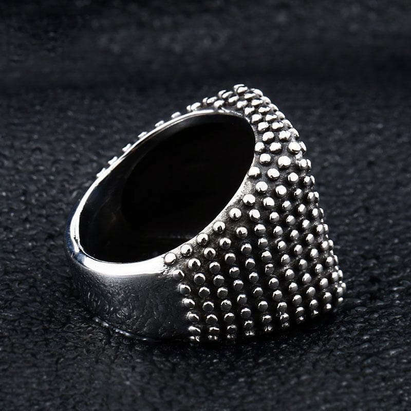 Bague Homme Punk de profil | Steampunk Store