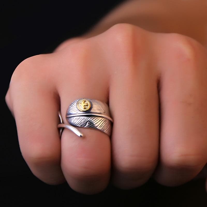 Bague Plume Argent Homme Steampunk Steampunk Store