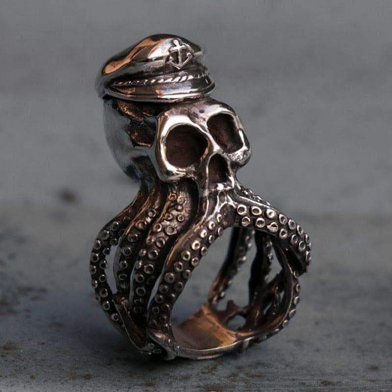 Bague Poulpe Steampunk de coté | Steampunk Store