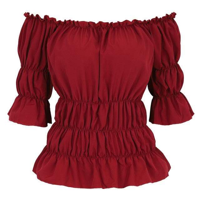 Blouse Steampunk Épaules Dégagés