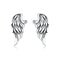 Boucles d Oreilles Ailes d Ange Argent