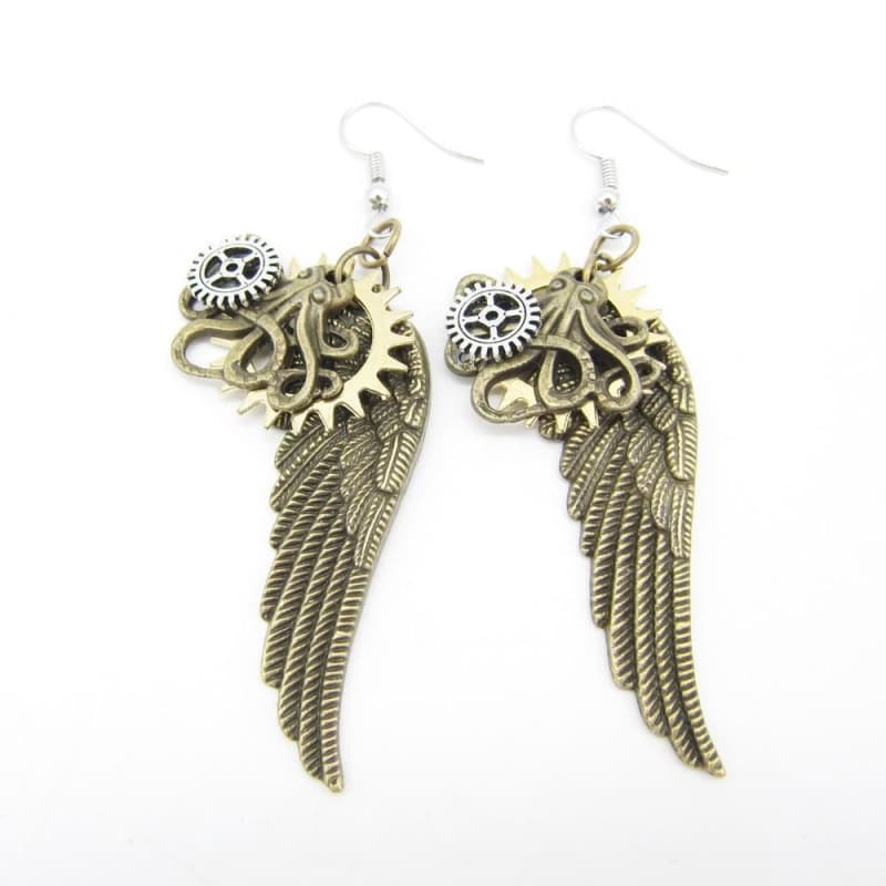 Boucles d'oreilles Ailes 2 - steampunk store