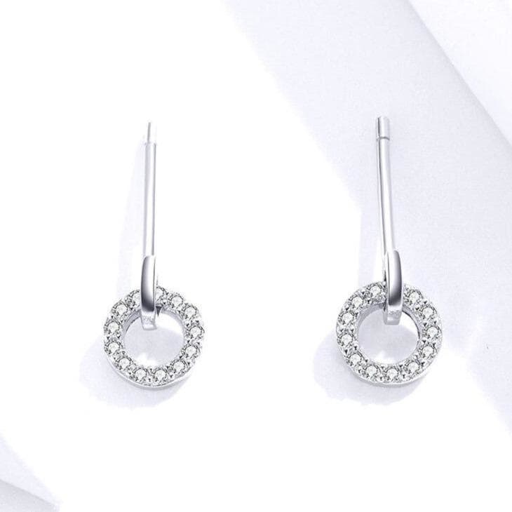 Boucles d Oreilles Anneau Argent Femme de face