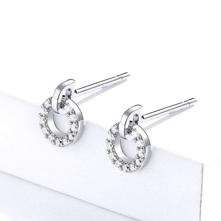 Boucles d Oreilles Anneau Argent Femme présentation