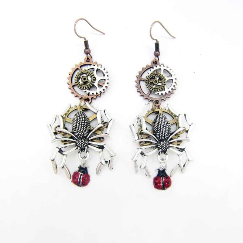 Boucles d'oreilles Araignées steampunk - Steampunk Store