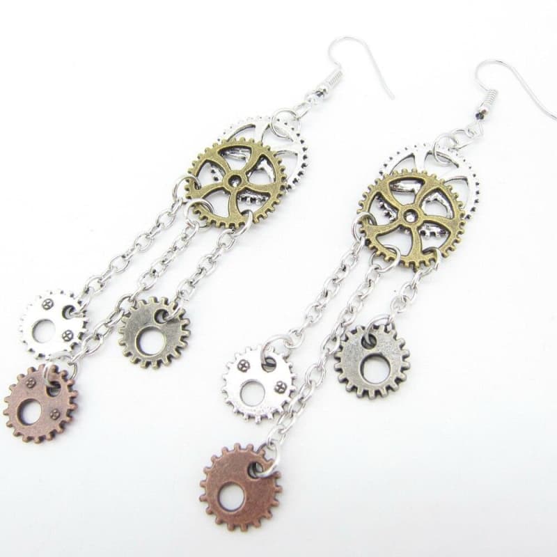 Boucles Steampunk chaînes et engrenages