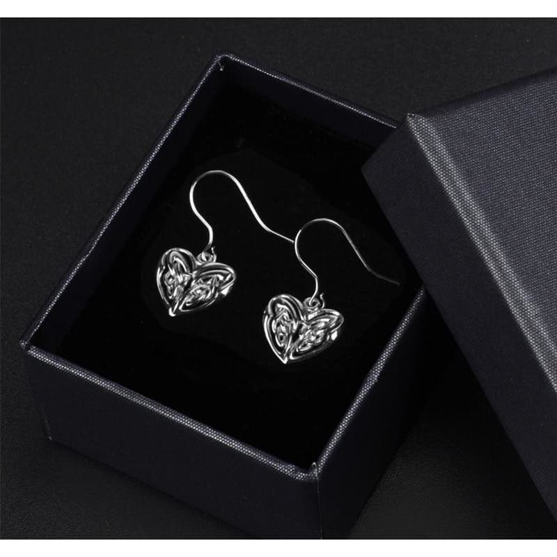 Boucles d Oreilles Coeur Argent dans leur boite