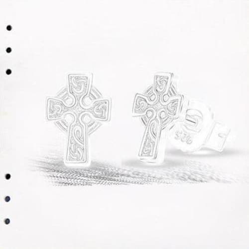 Boucles Steampunk Croix d’ Argent