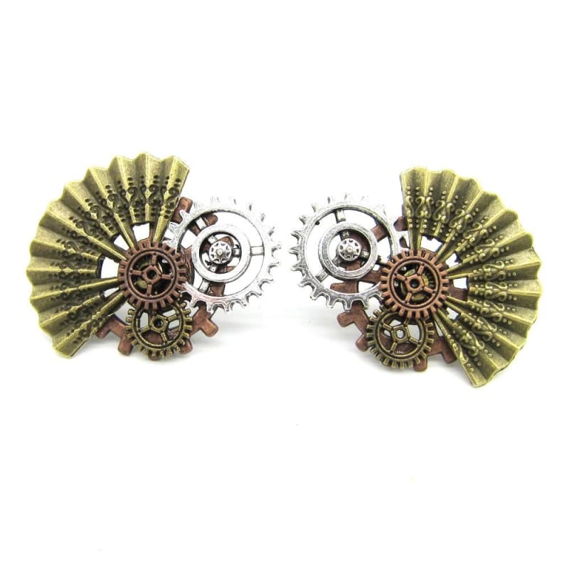 Boucles Steampunk Éventails Japonais