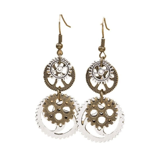 Boucles d'oreilles steampunk gears - Steampunk Store