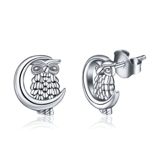 Boucles d Oreilles Hibou Argent