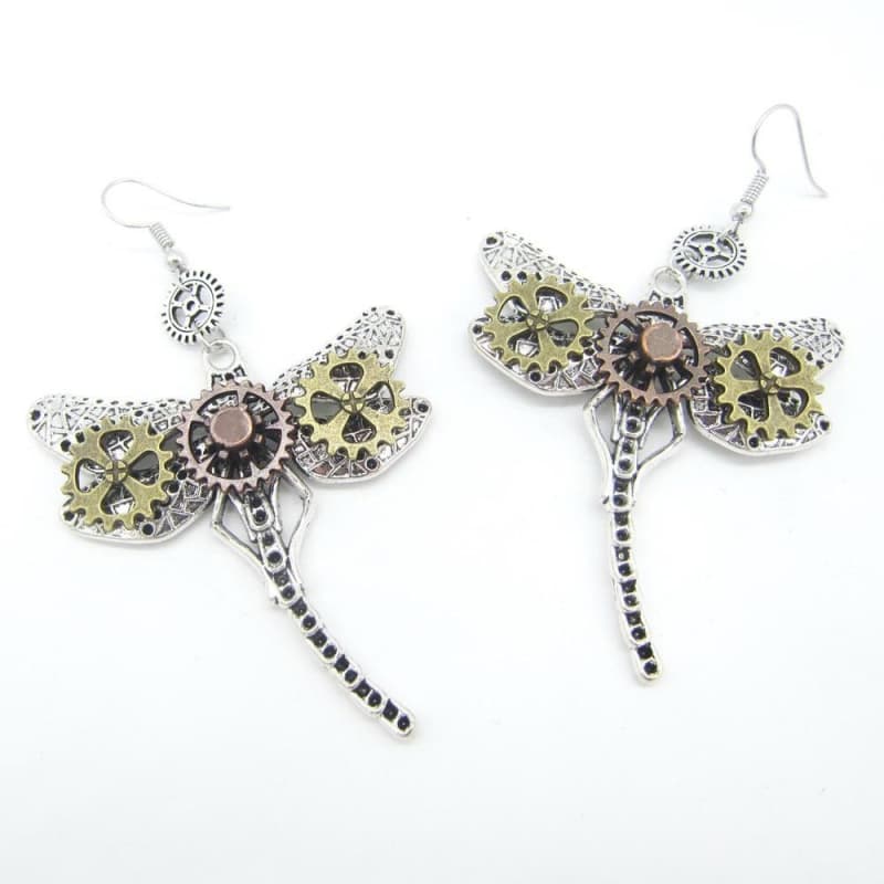 Boucles d Oreilles Libellules rétrofuturistes