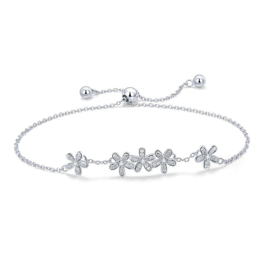 Bracelet Argent Femme Fleur