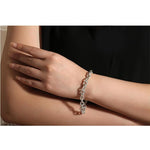 Bracelet Argent Femme Grosses Mailles au poignet | Steampunk Store