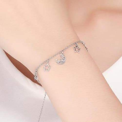 Bracelet Argent Lune steampunk