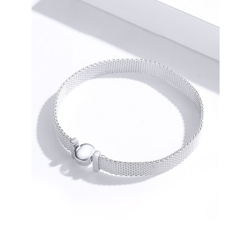 Bracelet Argent Plat Femme de haut