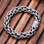 Bracelet Chaine Argent Homme posé | Steampunk Store