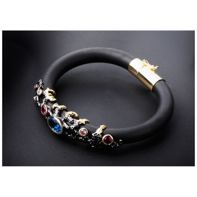 Bracelet Gothique-Steampunk Cerceau fond noir- steampunkstore.fr