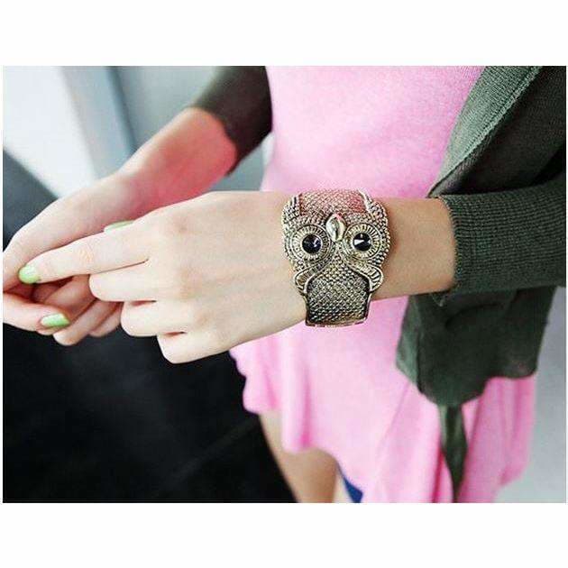 Bracelet hibou steampunk - Steampunk Store