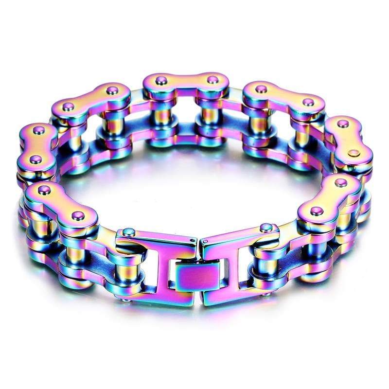 Bracelet Homme Violet Acier de face