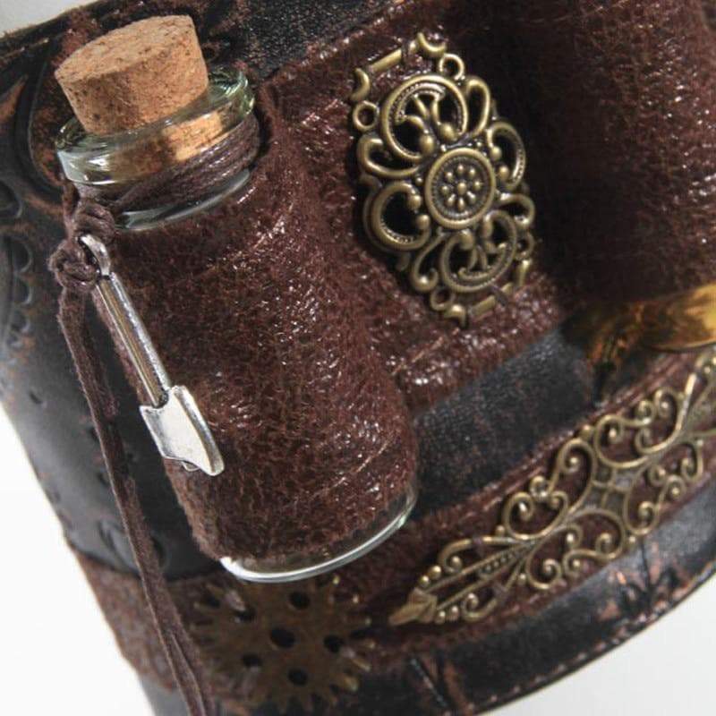 Brassard Steampunk Fiole détails | Steampunk Store