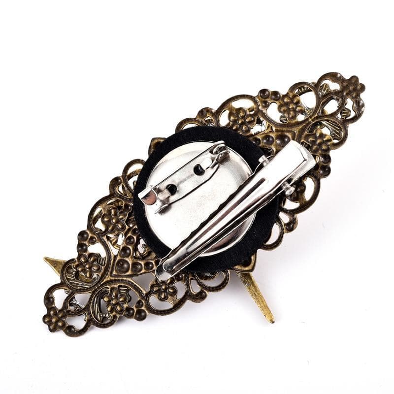 Broche Corbeau vue arrière | Steampunk Store