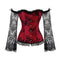 Bustier Rouge et Noir | Steampunk Store