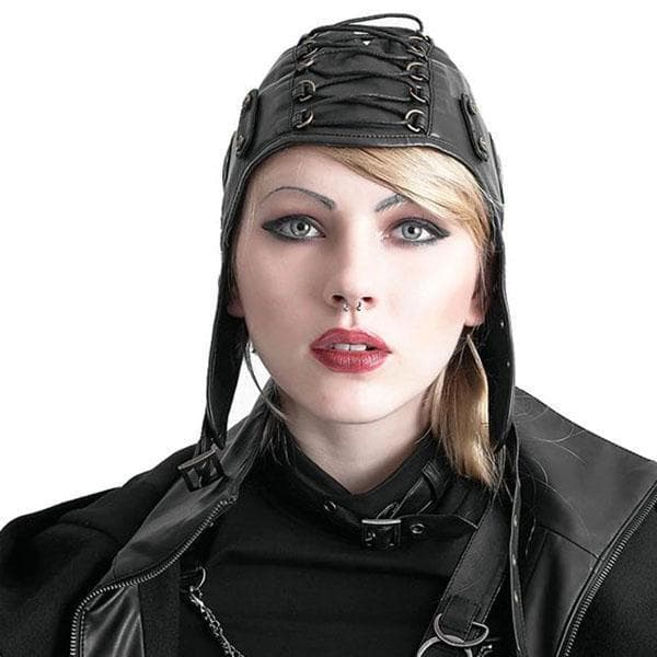 Casque Aviateur Vintage de face | Steampunk-Store