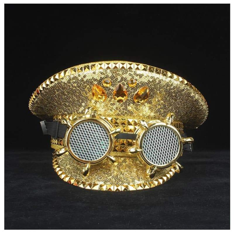 Casquette Avec Lunettes Steampunk de face | Steampunk Store