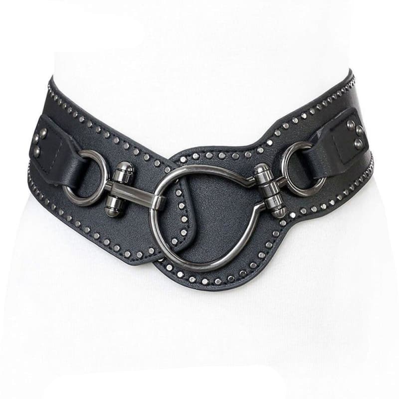 Ceinture Large Noire Femme